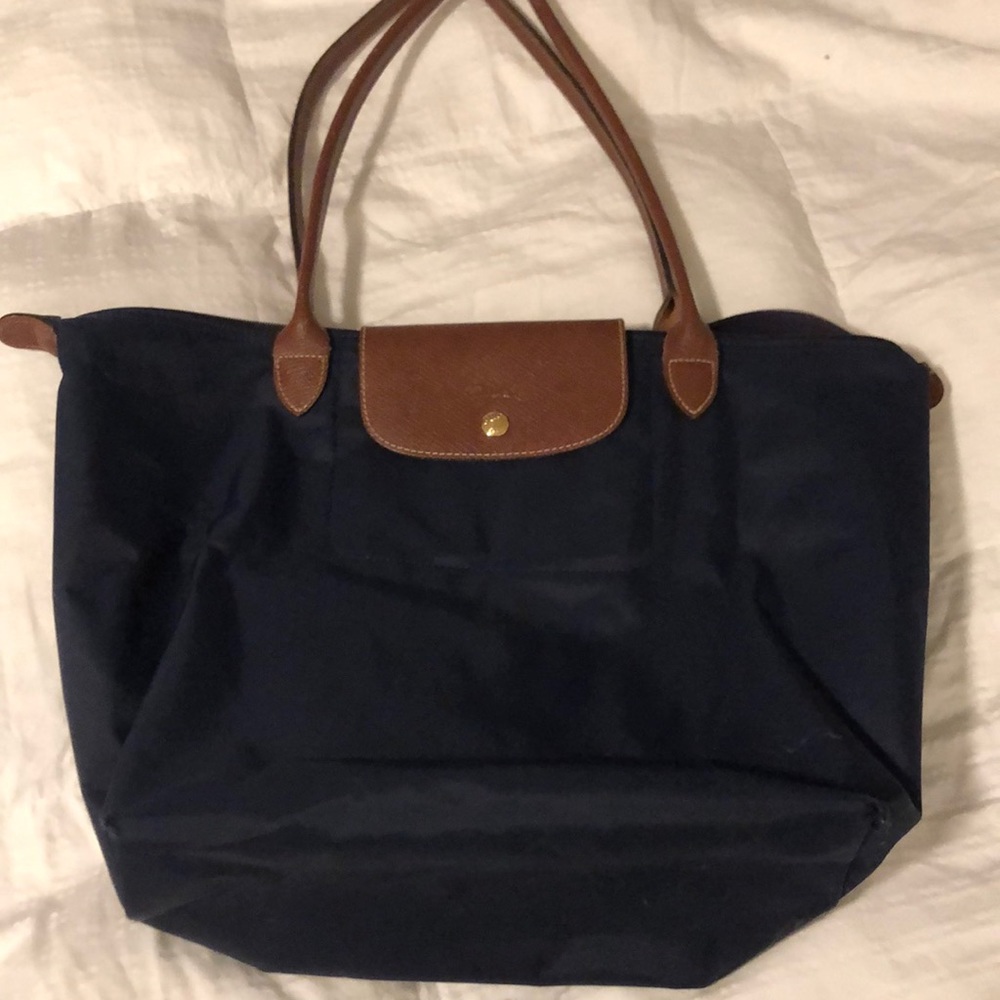 Longchamp Navy Medium Tote Bag